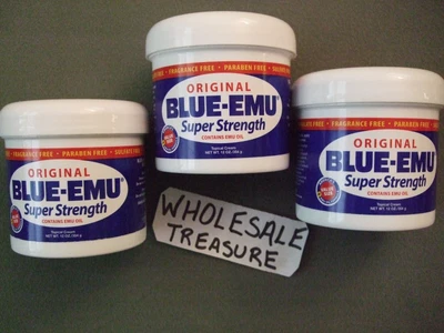 $74.99 • Buy (3) LARGE VALUE SIZE (12 Oz Each) BLUE EMU Super Strength Exp.24/25 W/FREE SHIP