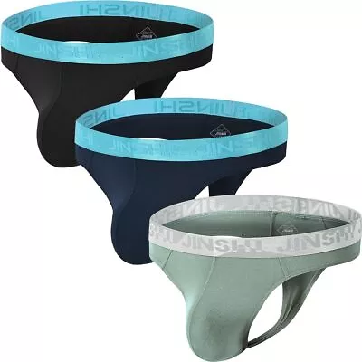 YINYOUYU Mens Thong Bamboo G String T-Back Low Rise Underwear Bulge Pouch Breath • $49.56