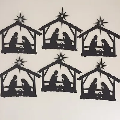 £1.75 • Buy 6 'NATIVITY SCENE' Christmas Die Cut Card Toppers - Xmas, Religious, Cardmaking