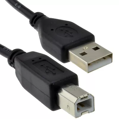 USB Printer Cable 2.0 24 AWG Leads A To B 25cm/50cm/1m/2m/3m/5m Kodak Epson HP • £3.35