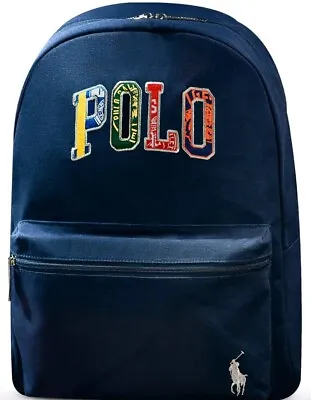 POLO RALPH LAUREN Fragrances Dark Blue Backpack Travel Hiking Gym Weekend Bag • $21.99