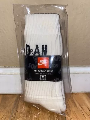 Vintage 90s NOS Air Jordan NIKE Crew Socks 10-13 Basketball Jump Man Spell Out  • $500