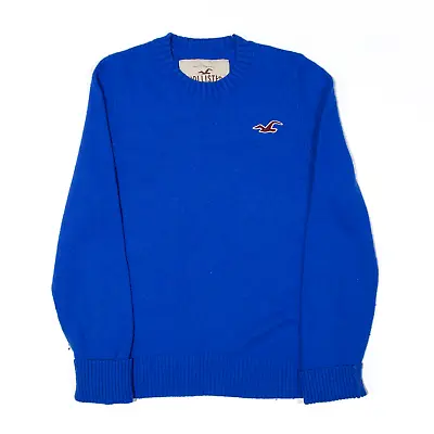 HOLLISTER Jumper Blue Wool Boys XL • £11.99