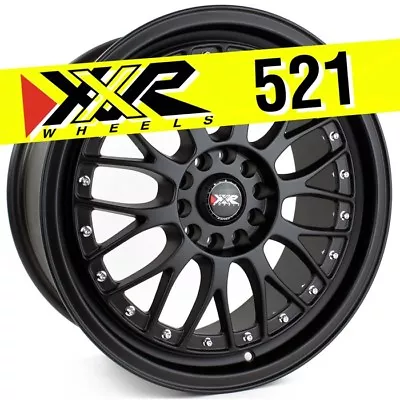 $885.11 • Buy XXR 521 18x8.5 5-100/5-114.3 +35 Flat Black Wheels (Set Of 4) Classic Mesh
