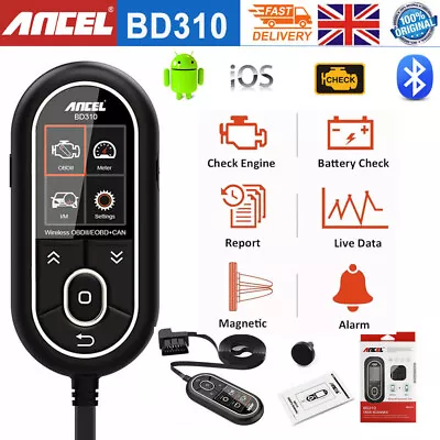 ANCEL BD310 OBD2 Scanner Bluetooth Engine Diagnostic Tool For Android & IPhone • £56.99