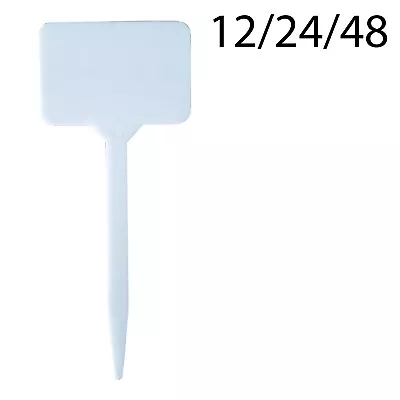 PLASTIC XL PLANT POT LABELS Garden Marker Tray Tag T 56mm X 37mm Head  (FP13) • £2.21