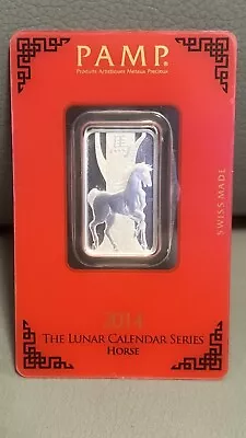 Pamp 10g Silver 999 2014 The Lunar Calendar Series Horse • £27.98