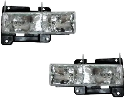 Headlights For GMC Truck 1990 1991 1992 1993 1994 1995 1996 1997 1998 Pair • $89.95