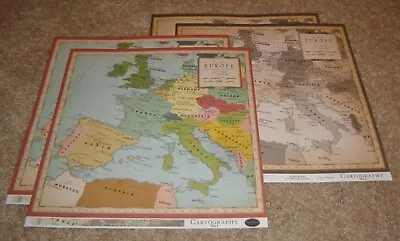 Carta Bella 12x12 Double Sided Scrapbook Papers(4) ~ Travel Map ....Europe. • $2.99