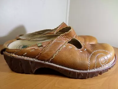 El Natura Lista Women Sz 40 (9-9.5 US) Clog Slide Shoes Brown Leather Mary Jane • $27.99