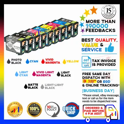 9x YYUDA T1571-T1579 NoN-OEM Ink Cartridge Pigment For Epson Sytus Photo R3000 • $49