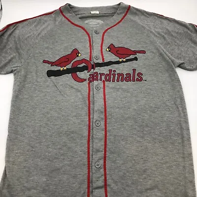 St. Louis Cardinals Knit Throwback SGA Solid V-Neck Jersey Gray Men's XL • $10.39