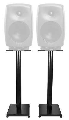 Pair Rockville 29  Black Steel Speaker Stands For Genelec 8320A Monitors • $69.95