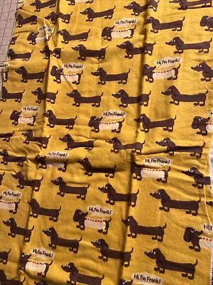 Hi! I'm Frank Springs Creative 2015 Dachshund Fabric 36 X 42  • $9.99