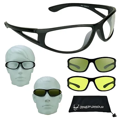 Yellow Sunglass HD Night Clear Lens Glasses Driving Motorcycle Cycling Shooting • $13.99