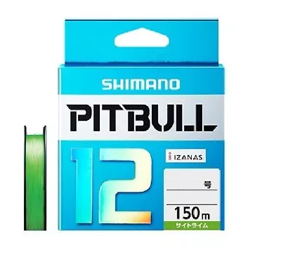Shimano PITBULL 12TOP QUALITY Braided Line Lime Colour 150m 200m PE Best Price • $40.95