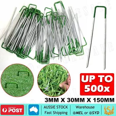 Primeturf Synthetic Artificial Grass Pins Fake Lawn Turf Weed Mat U Pegs Weedmat • $62.95