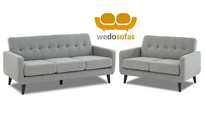 £179 • Buy Olso Silver Grey Fabric Sofas 3 Seater, 2 Seater & Chairs. Compact Sofas. 