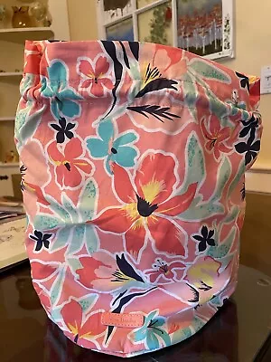 Vera Bradley Rain Forest Lily Coral Ditty Bag • $23