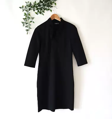 J.McLaughlin Women's Black Ruffle Trim 3/4 Sleeve Dress Size Small • $32.97