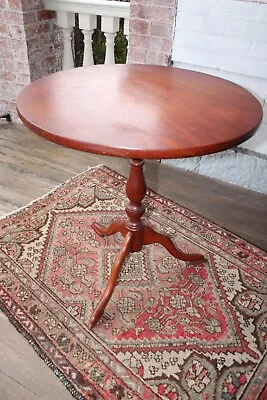 Vintage Tilt Top Cherry Table 24  3 Legs  VGC  Pretty! • $99.97