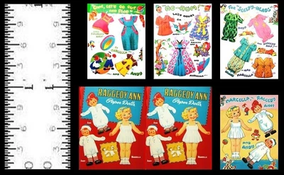 $10 • Buy 1:12 Scale Miniature Paper Dolls Raggedy Ann 1954 Dollhouse Scale