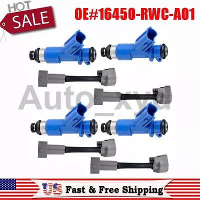 16450-RWC-A01 4x Fuel Injector With Adapters 410cc Set For Honda Acura RDX XYD • $39.69