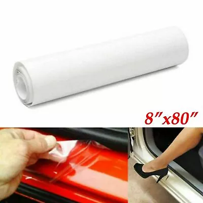 Clear Film Headlight Bumper Hood Door Sill Edge Paint Protection Vinyl 8  X 80  • $7.49