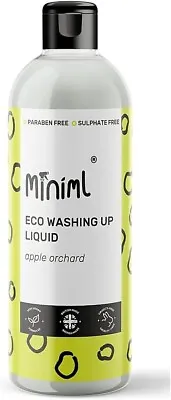 Washing Up Liquid Dishes Natural Apple Scent 500ml Bulk Refill Vegan Miniml • £5.99