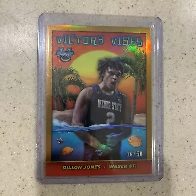 2023-24 Bowman University Best Dillon Jones Victory Vibes Gold #/50 Weber State • $16.61