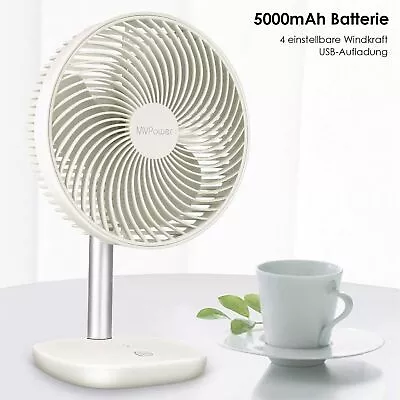 USB Rechargeable Desk Table Fan Lithium Battery Mini Fan Desktop Portable Fan • £39