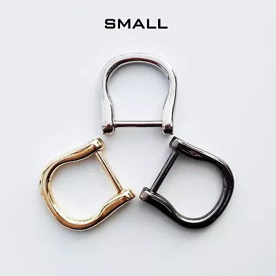 Detachable D-Ring Buckle Shackle Screw Pin Joint Key Chain Leather Craft Metal • $1.76