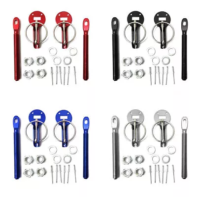 Universal Alloy Car Mount Bonnet Hood Pin Pins Lock Latch Kit Racing Sport US • $15.30