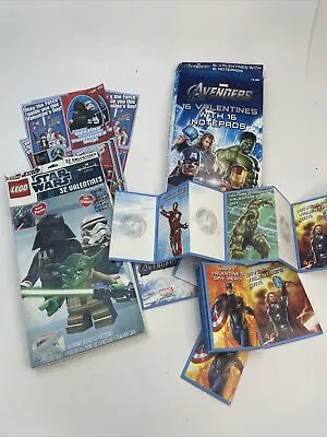 Lego Star Wars Valentine's Day Cards Party Stickers And Avengers Box • $9