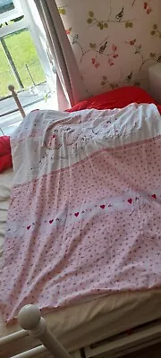 £2 • Buy Next Toddler Duvet Cover 120x150cm Pink Fairy Princess Hearts Cotton Blend 