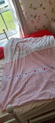 £2 • Buy Next Toddler Duvet Cover 120x150cm Pink Fairy Princess Hearts Cotton Blend 