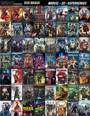 DVD Mania Pick Your Movie Marvel DC Sci-Fi Action Thriller Combined Ship DVD Lot • $2.84