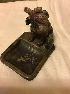 Antique Cold Painted Spelter  Nodder  Ashtray • $99.99