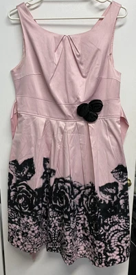 $9 • Buy Pink /black Party Dress, Special Occasion, Size 14-16 Tagged Size 18, Gorgeous