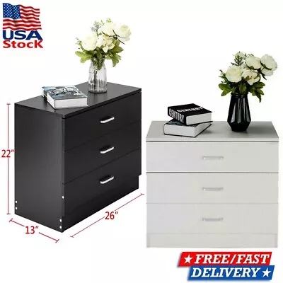 3-Tier Drawers Dresser Chest Dresser Organizer Storage Bedroom Cabinet Tower • $73.90