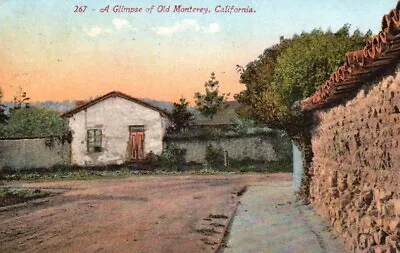 Vtg Postcard A Street Scene Glimpse Of Old Monterey CA Posted 1915 DB • $2.25