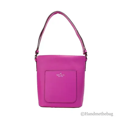 Kate Spade Elsie Small Baja Rose Pebbled Leather Bucket Shoulder Bag Purse • $196.61
