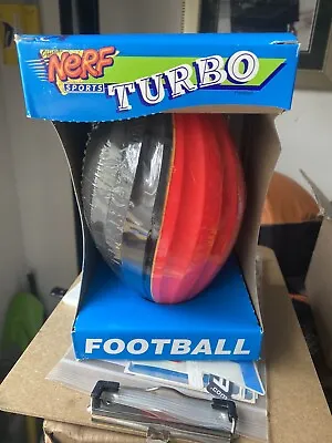 Nerf Turbo Football Vintage 1991 Parker Brothers Red & Black Rare Sealed New • $325