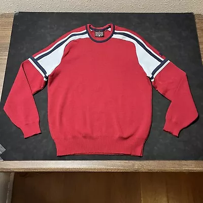 DEMETRE Virgin WOOL Vintage Sweater Spider DOWNHILL Racing SKI MEN XL 1980s 70s • $95