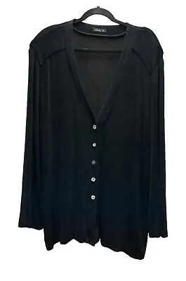 VIKKI VI Woman's Black Long Sleeve Blouse Button Front Size 2X • $24.65