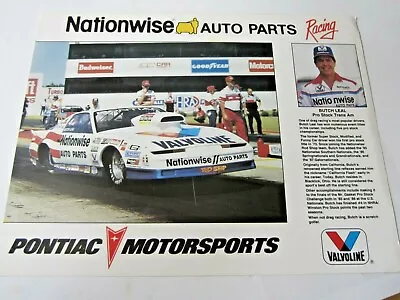 NHRA 1987 Nationwise Auto Parts Racing Team Pontiac Drag Racing Track Handout • $3.25