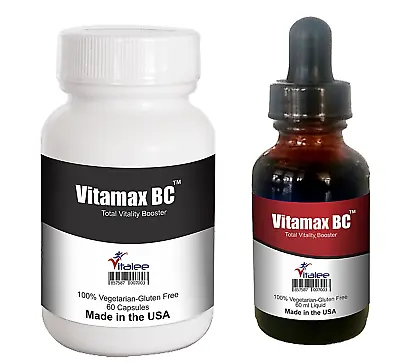 Vitalee Vitamax Combo BC-Liposomal Vital Vitamin B Complex Plus (Caps & Liquid) • $75.95