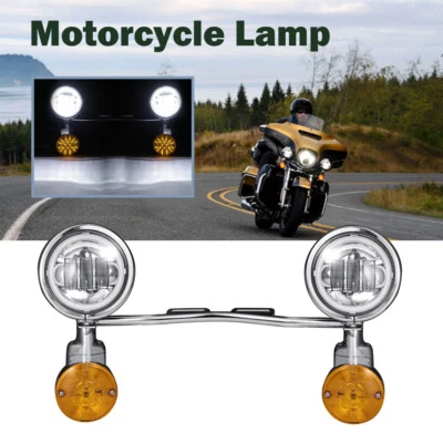 $179.99 • Buy LED Passing Turn Signals Fog Light Bar For Yamaha V-Star XVS 1100 1300 Custom