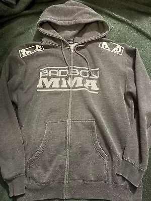 Vintage 90’s 00’s Bad Boy Full Zip Hoodie Size L MMA UFC Eyes Fighter Jujitsu • $80