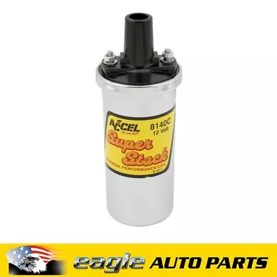 Accel SuperStock Canister Style 12 Volt Chrome Ignition Coil   # ACC-8140C • $125